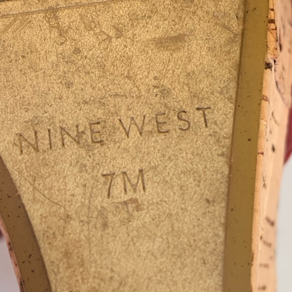 Nine West Red wedge heels. Size 7 - Picture 5 of 5